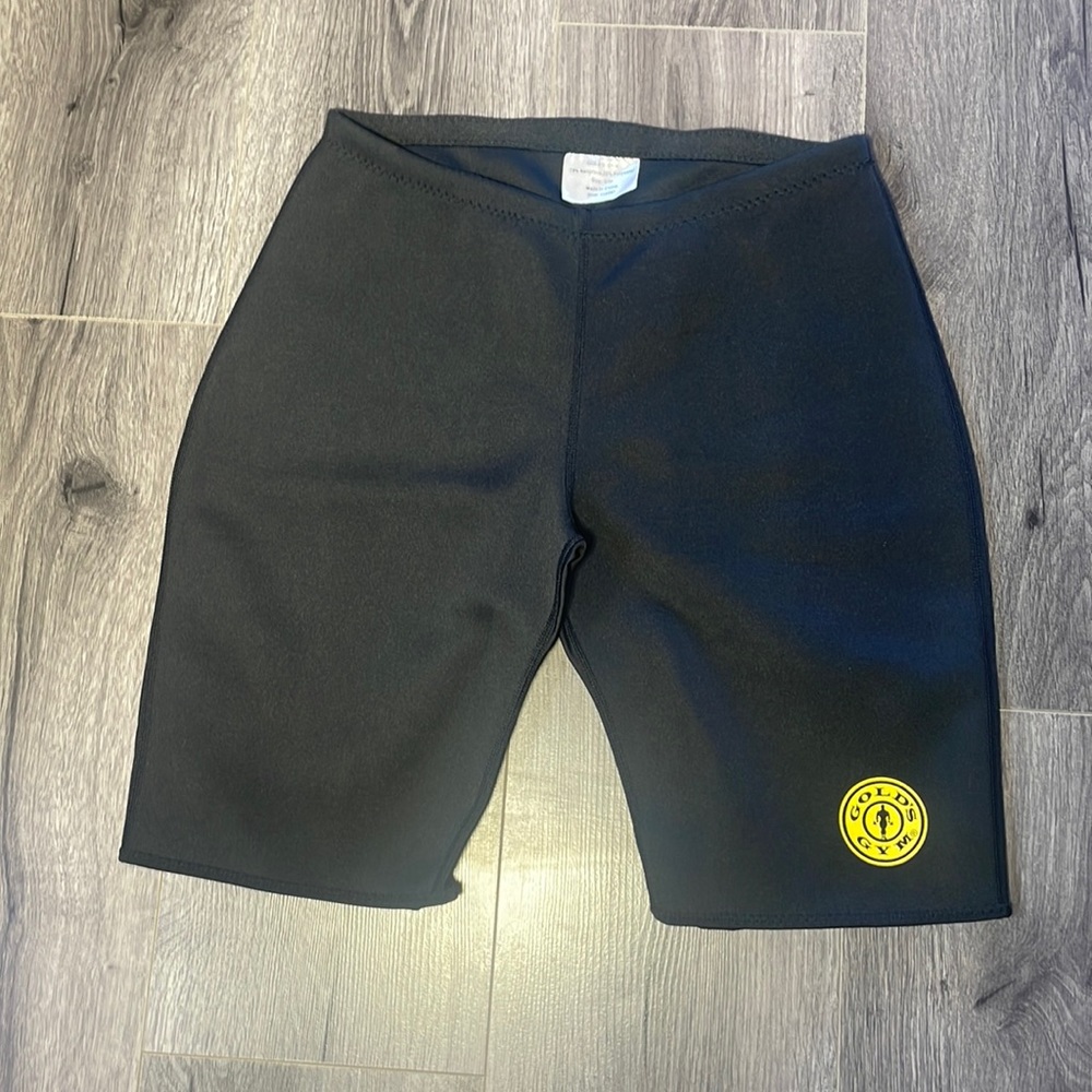 💜Gold’s gym work out shorts Athletic Black Stretch Weight lift Run Walk